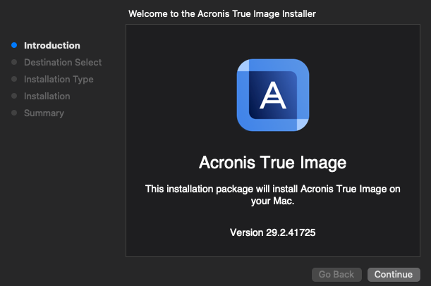 acronis installation